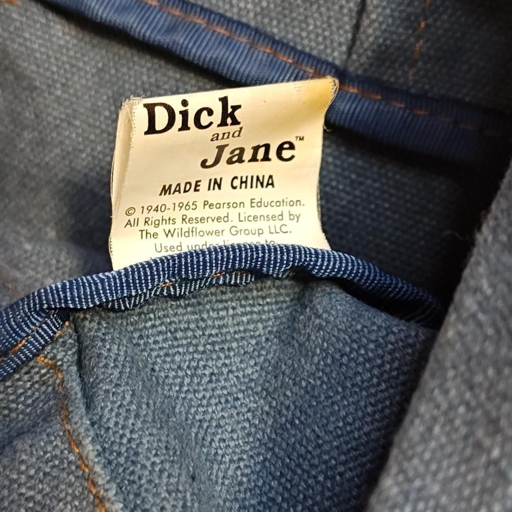 Dick Navy Canvas Tote Bag with Vintage Wagon Print - Picture 10 of 11